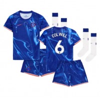 Echipament fotbal Chelsea Levi Colwill #6 Tricou Acasa 2024-25 pentru copii maneca scurta (+ Pantaloni scurti)